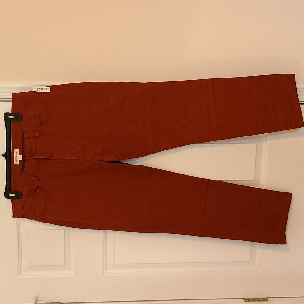 NWT Amazon Goodthreads Men's Straight-Fit Comfort Stretch Chino Rust 35x29